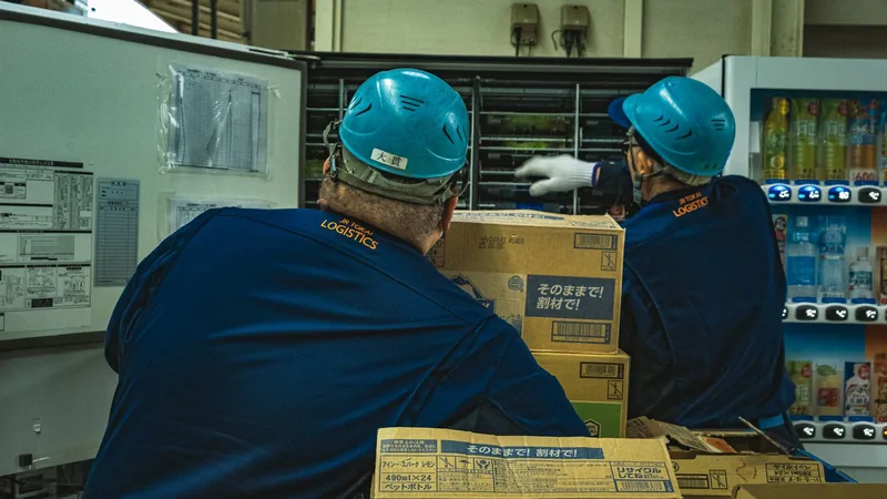 Préparation et manutention de colis dans un entrepôt logistique